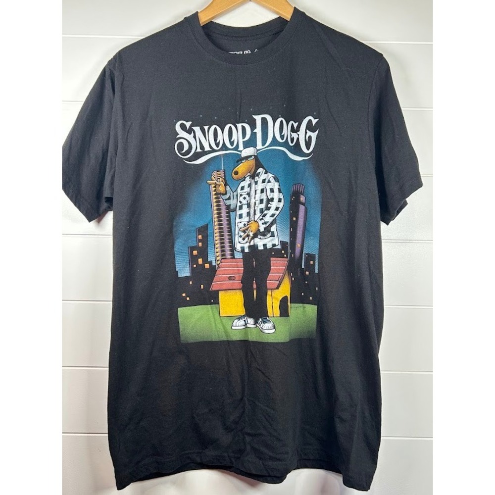 Joe Cool Snoop Dogg Tha Dogg Collection Black Graphic‎ T-Shirt Mens Large